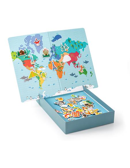 CAJA MAGNETICO MAPA MUNDI 40U 16494
