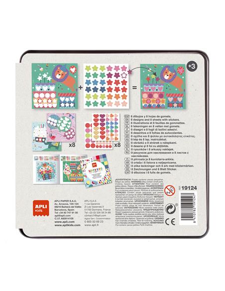 CAJA METAL STICKERS GAME FIESTA 19124