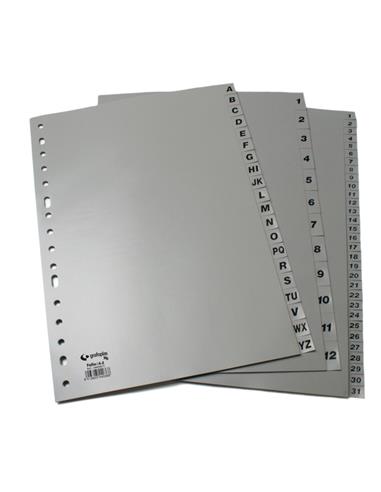 INDICE A-Z POLIPROPILENO A4 GRIS