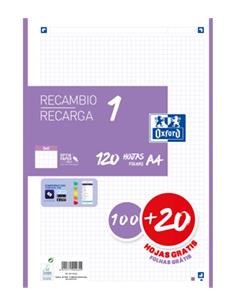 RECAMBIO OXFORD A4 100+20 H 400158164 LILA