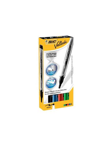 ROTULADOR VELLEDA LIQUID BIC PACK4