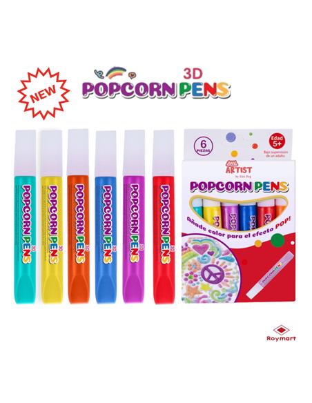 SET 6 ROTULADORES POPCORN 3D AB-0346