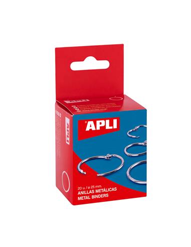 ANILLAS METAL APLI 25 MM. 20 UDS. 452