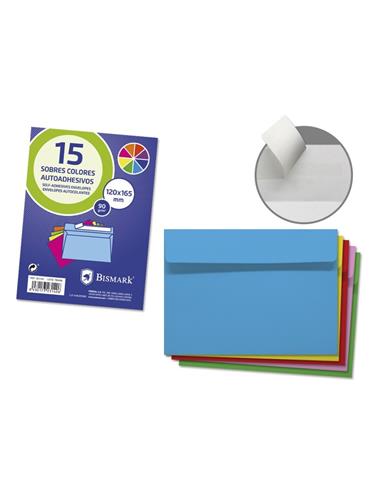 SET 15 SOBRES 120x165 COLORES 323140