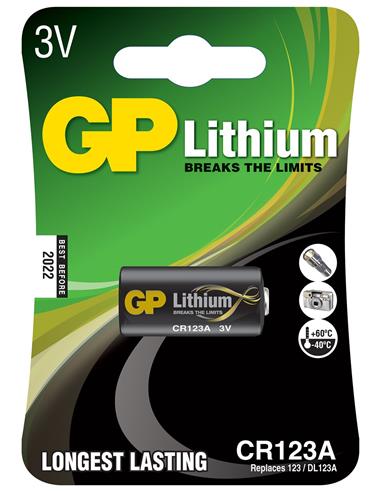 PILA LITIO GP CR123A 3V