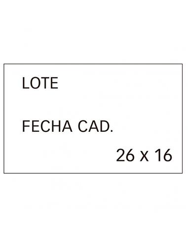 R.ETIQUETADORA 26x16 BL. IMPR. APLI 101950