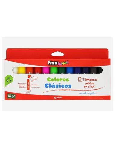 TEMPERA SOLIDA FIXO 12 COL. 00035499