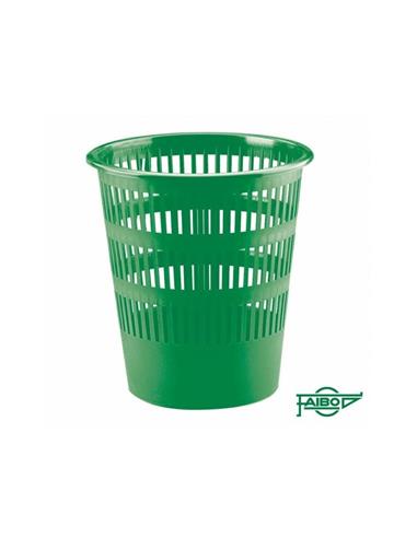 PAPELERA PLASTICO REJILLA 307 VERDE
