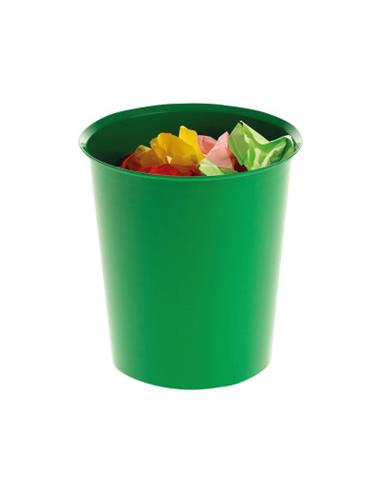 PAPELERA PLASTICO LISA 305 VERDE