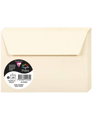 PTE. 20 SOBRES 114x162 CREMA 5446C
