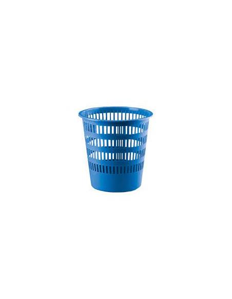 PAPELERA PLASTICO REJILLA 306 AZUL