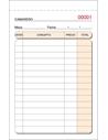 Talonarios para comandas