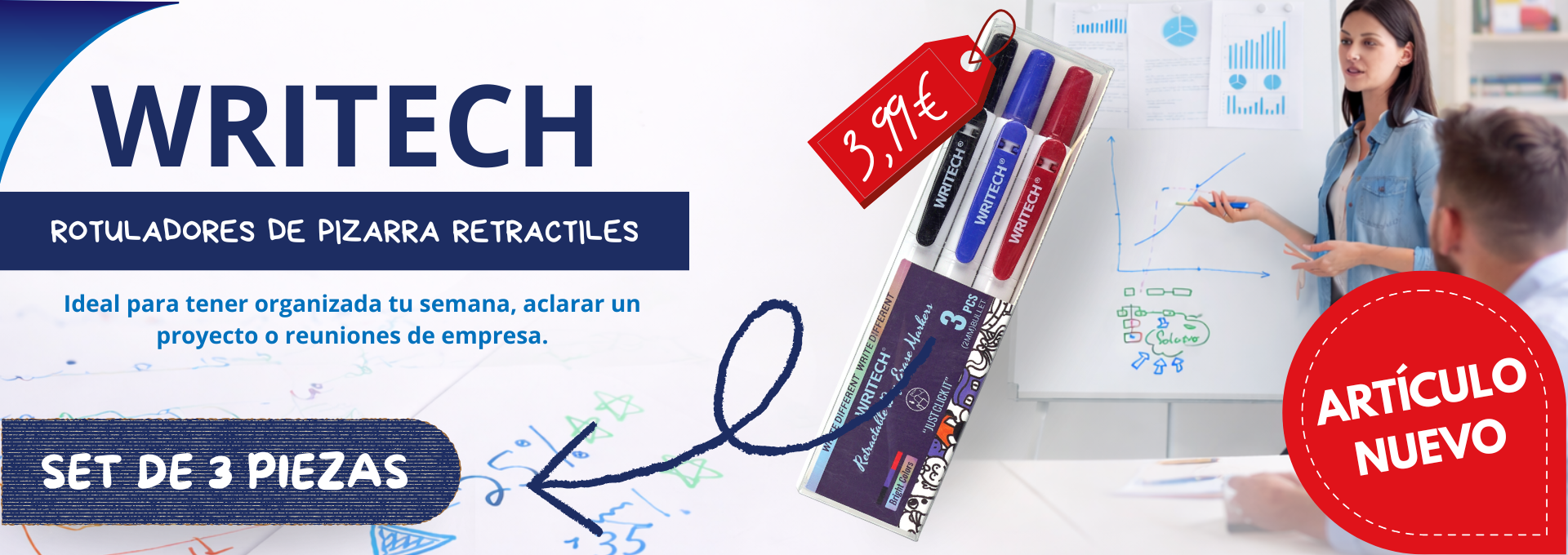 Rotuladores de Pizarra Retractiles